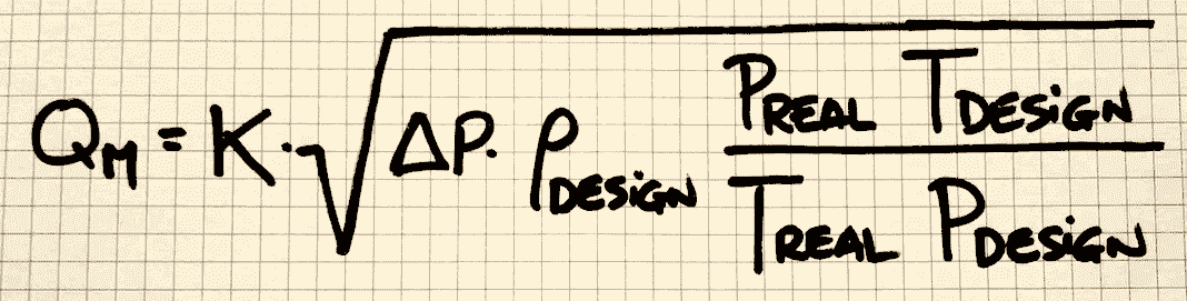 Flow and Temperature Compensation Formula Mass Flow Compensated in Pressure and Temperature