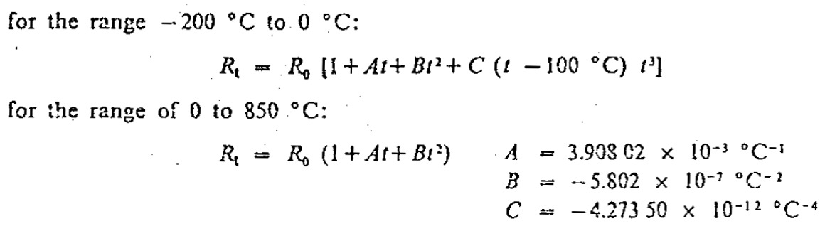 Callendar-van Dusen equation