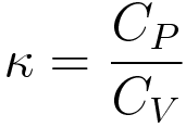 heat capacity ratio formula